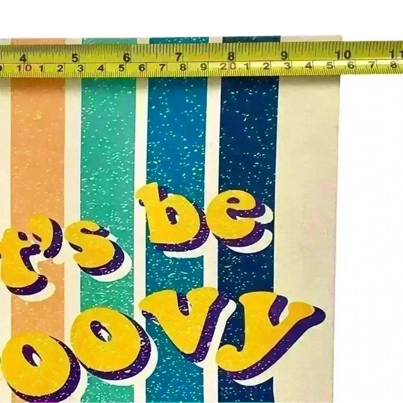 Groovy  70s Rainbow Canvas Print Wall Art Motivational Quote - 13.5”x10” Decor - Picture 6 of 6